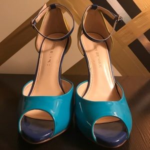 Open Toe color block heels
